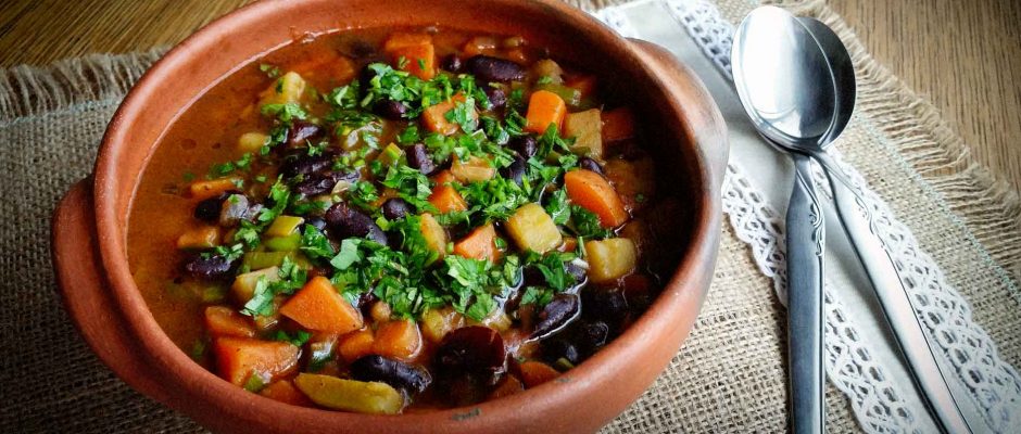 Cazuela de batata y porotos colorados